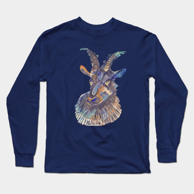 Hipster Mr. Goat Long Sleeve T-Shirt by SisuCreativeDesigns